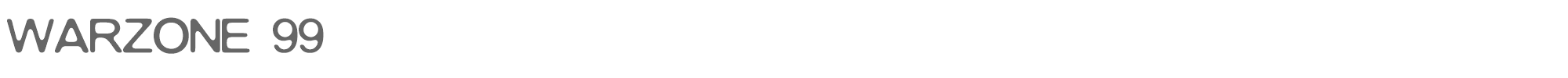 Sample characters Warzone 99 Font